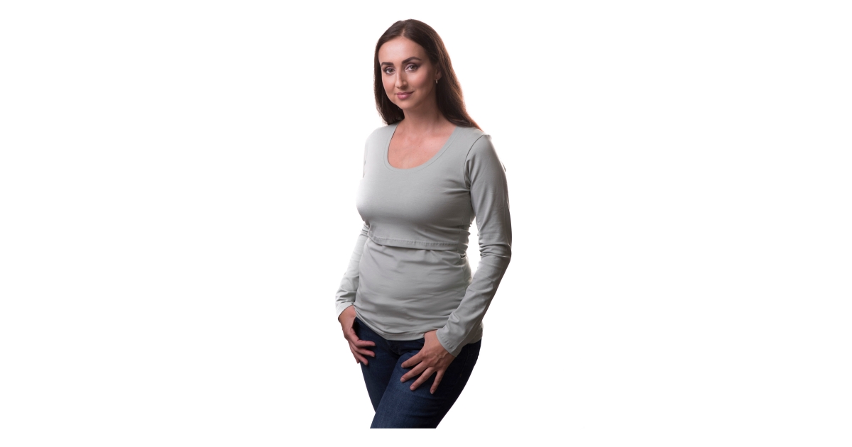 Breast-feeding T-shirt Katerina, long sleeves, old rose