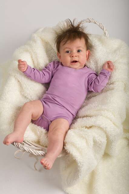 Baby bodysuit onesie, lavender