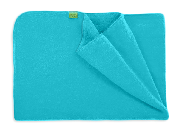 Obojstranná deka teplá, fleece, tyrkysová, rozmer 70x100cm
