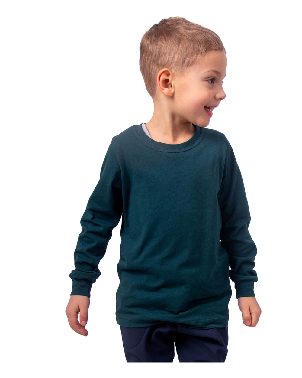 2. JAKOST Dětské tričko, dlouhý rukáv, lahvově zelené 110