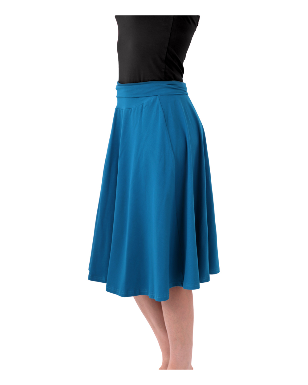 Women’s and maternity midi skirt Mirka, dark turquoise