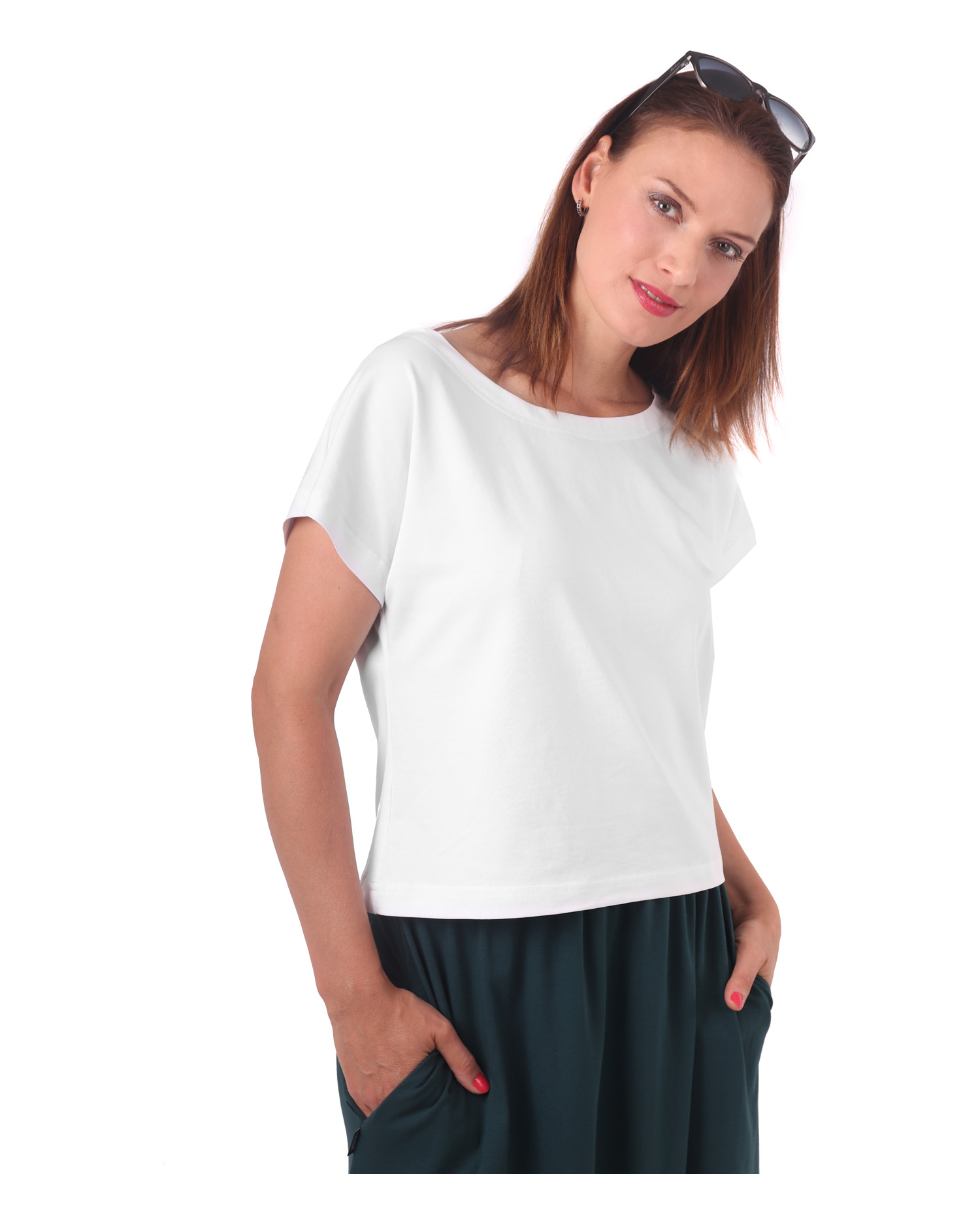 Crop top T-shirt Edita, white