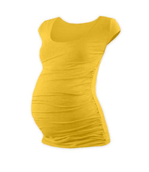 Tehotenské tričko Johanka, mini rukáv, žltooranžové