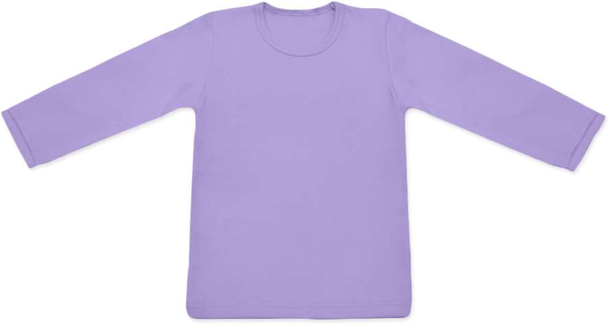 Tričko pro miminko, dlouhý rukáv, fialové levandulové