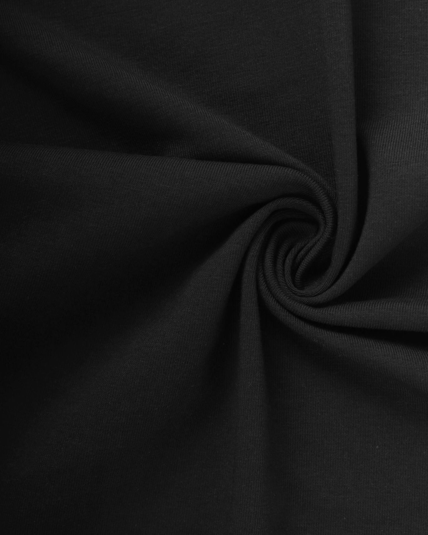 Silnější bavlněný úplet s elastanem (legínovka), 1 metr,  235gr/m2, černý