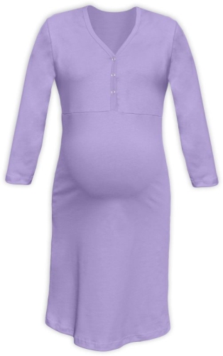 CECILIE- Nachthemd für schwangere und stillende Frauen, 3/4 Ärmel, Lavendel