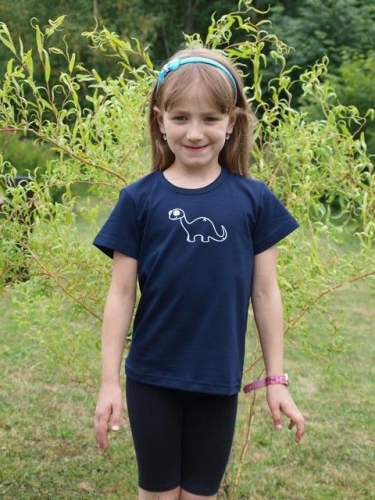 Children's T-shirt, short sleeve, dark blue