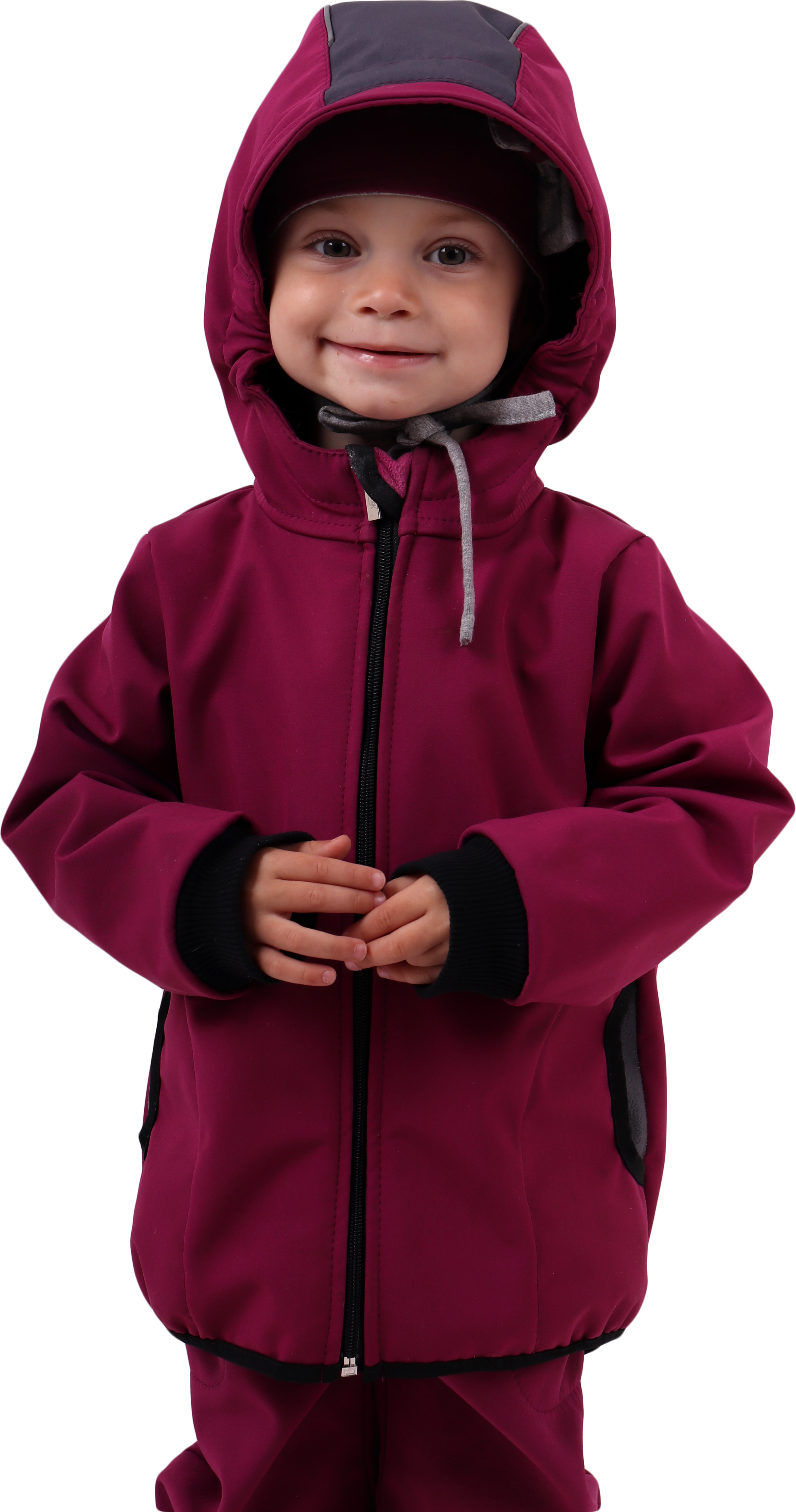 Dětská softshellová bunda, fuchsiová (sytě růžová), STARŠÍ KOLEKCE