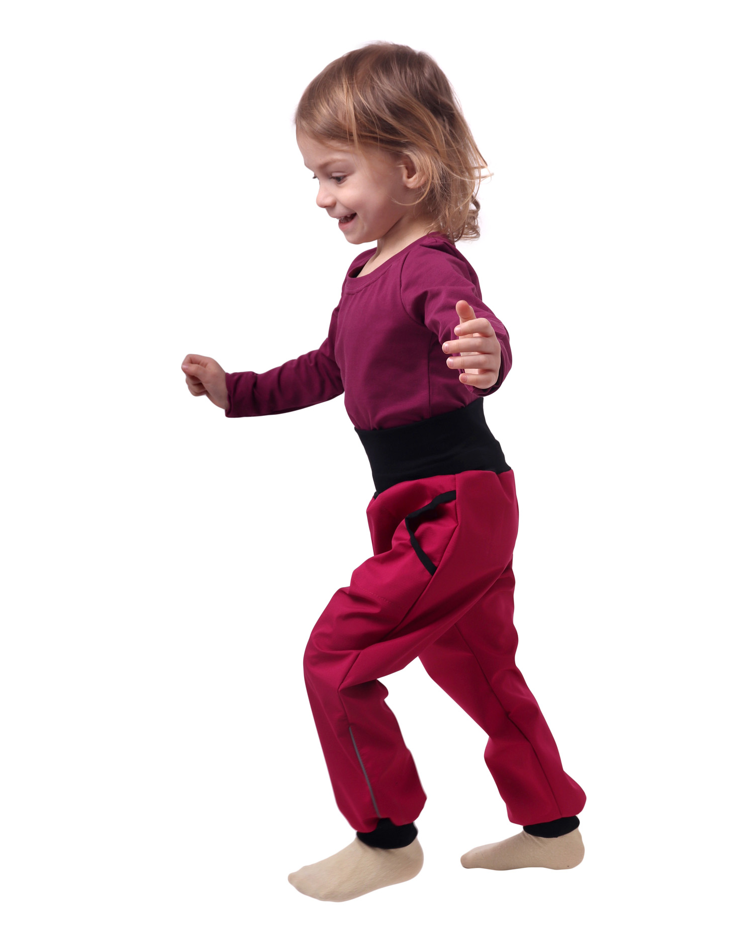 Jarné/letné detské softshellové nohavice, ružové, STARŠIA KOLEKCIA (UZŠÍ STRIH)