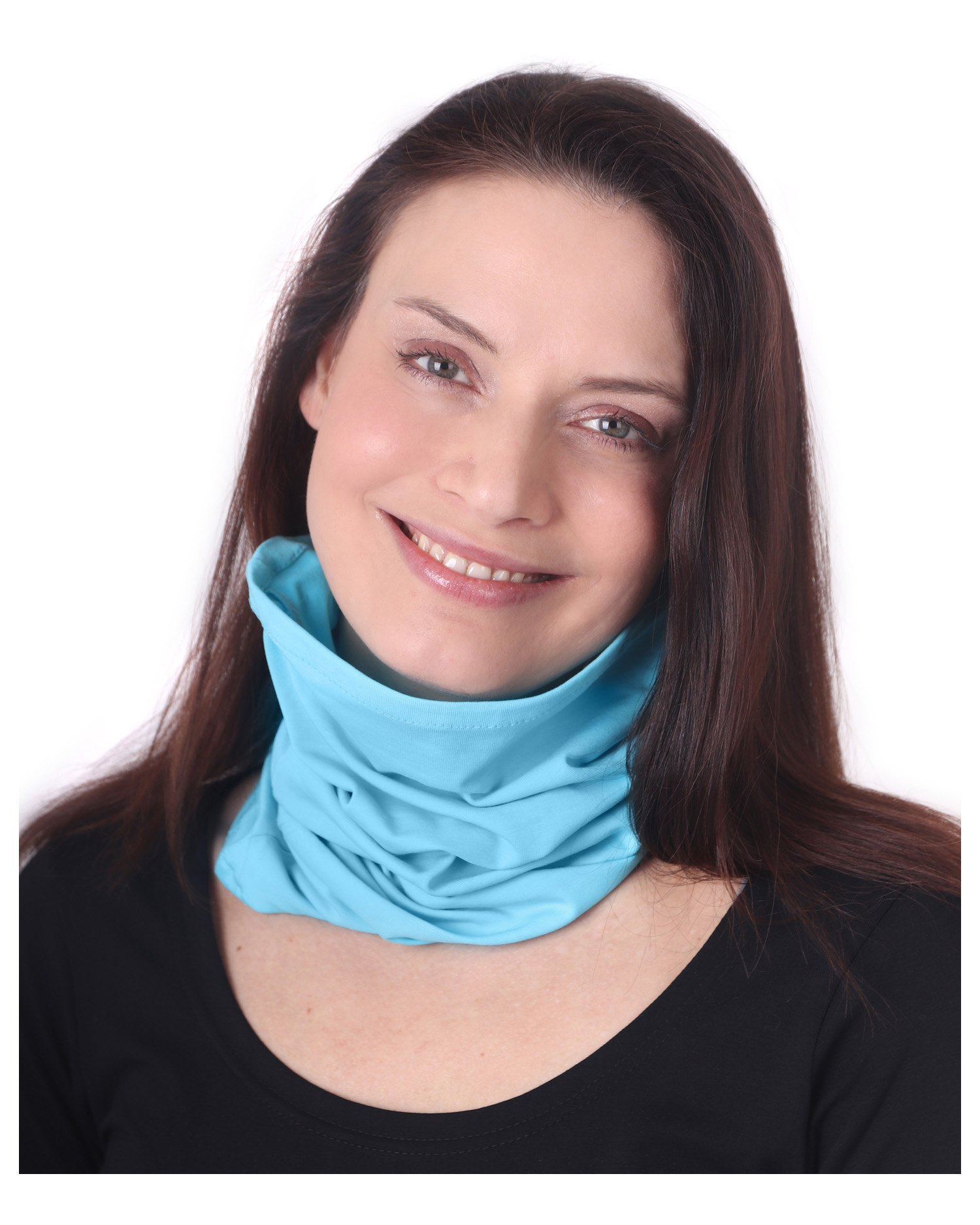 Multifunctional scarf, turquoise, for adults