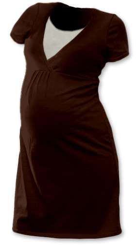 Maternity and breast-feeding nightdress Lucie, CHOCOLATE BROWN