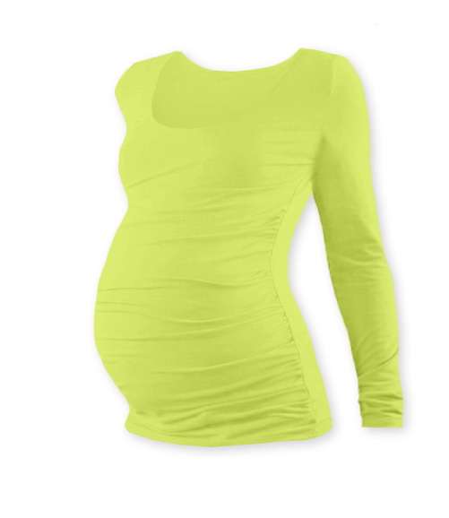 Tehotenské tričko Johanka, dlhý rukáv, svetlo zelené