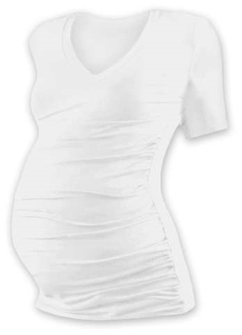 Maternity T-shirt Vanda, short sleeves, cream