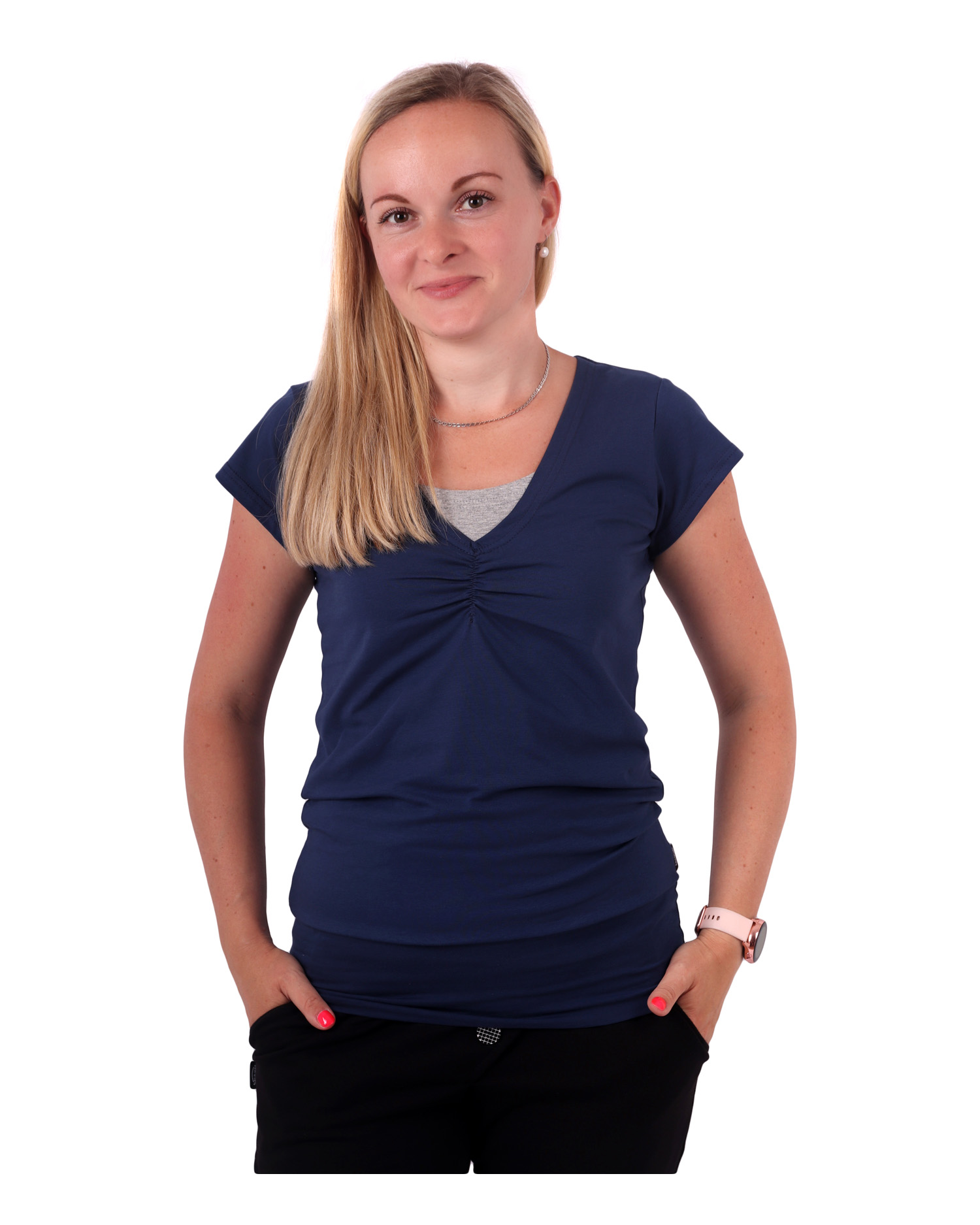 Breast-feeding T-shirt Lea, short sleeves, jeans