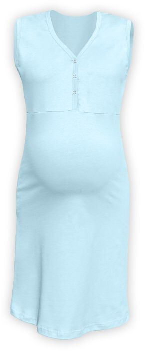 CECILIE- Nachthemd für schwangere und stillende Frauen, ohne Ärmel, hellblau
