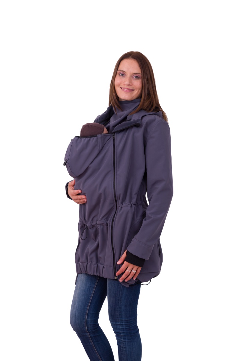 Babywearing softshell jacket Pavla (front use only), ANTHRACITE