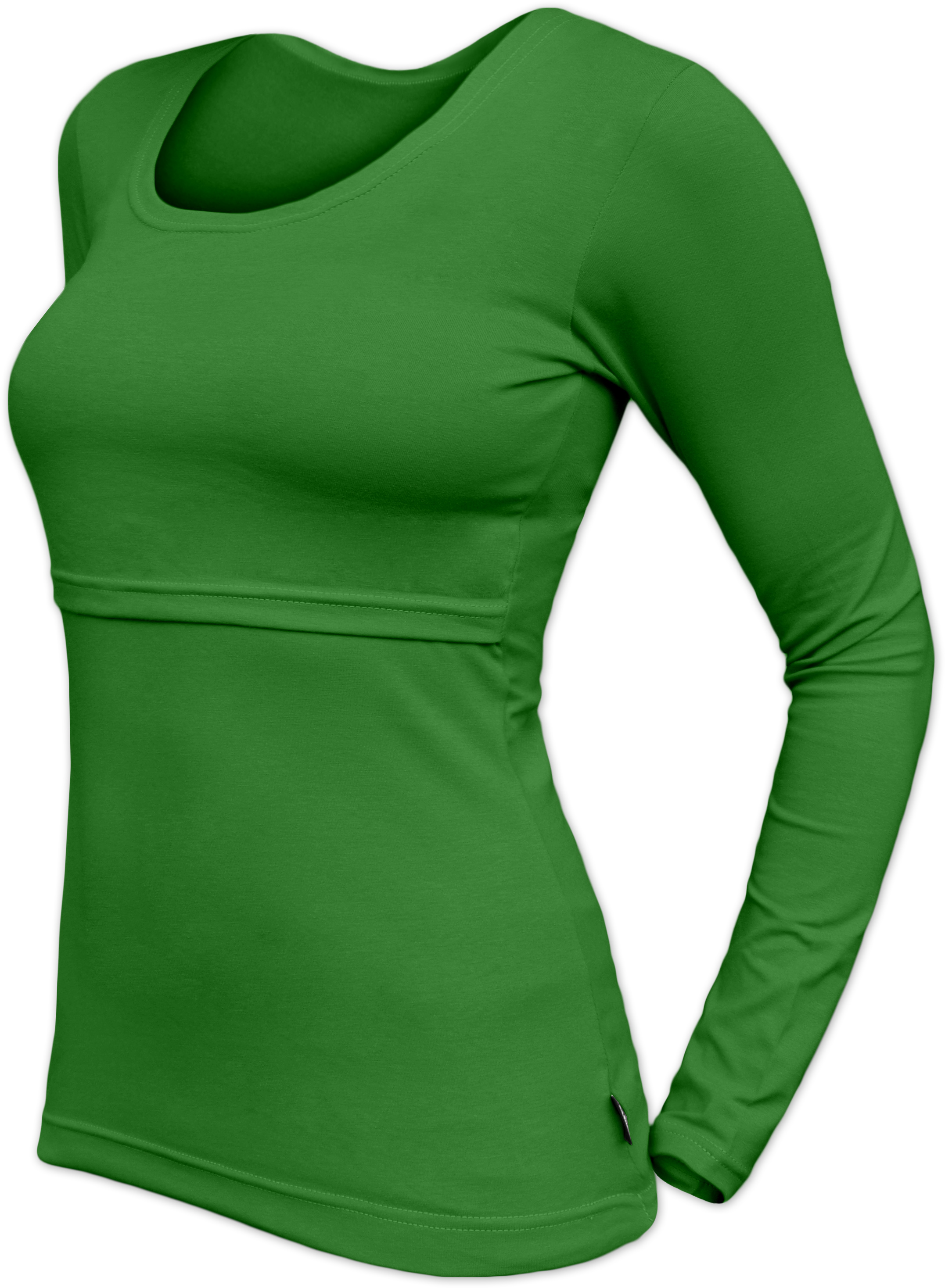 KATERINA- breast-feeding T-shirt, long sleeves, DARK GREEN S/M
