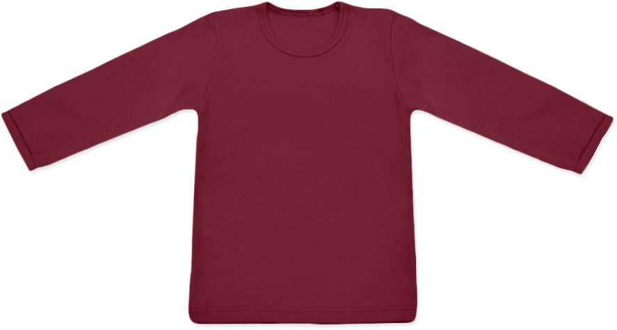 Children's T-shirt, long sleeve, bordeaux