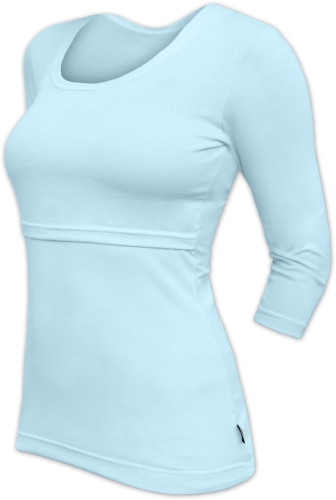Breast-feeding T-shirt 01 Katerina, 3/4 sleeves, LIGHT BLUE