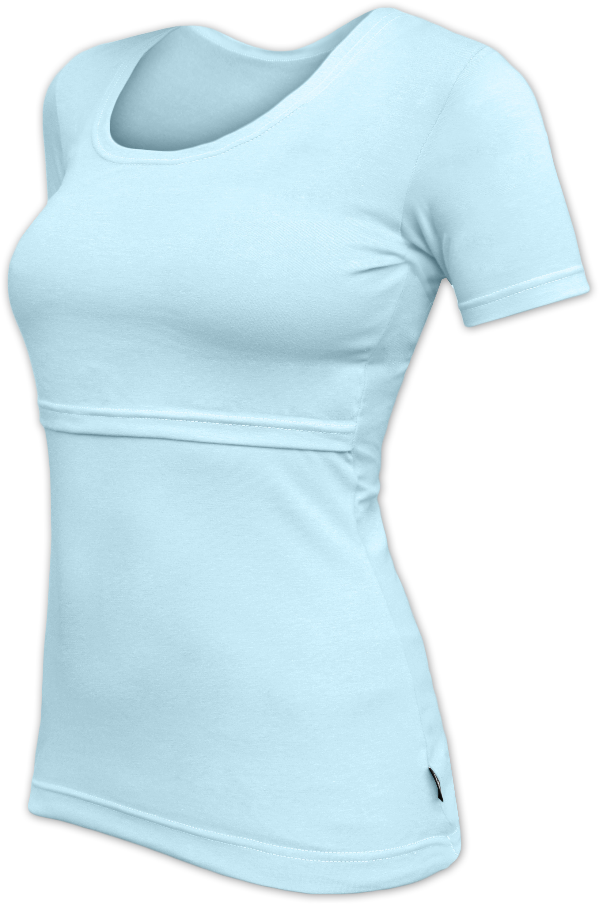Breast-feeding T-shirt Katerina,  short sleeves, LIGHT BLUE