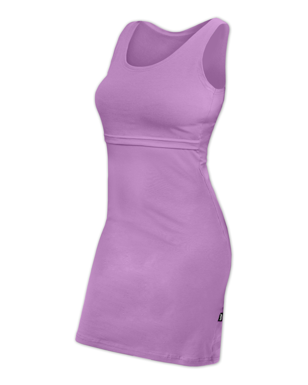Breast-feeding dress Elena, short sleeves, purple