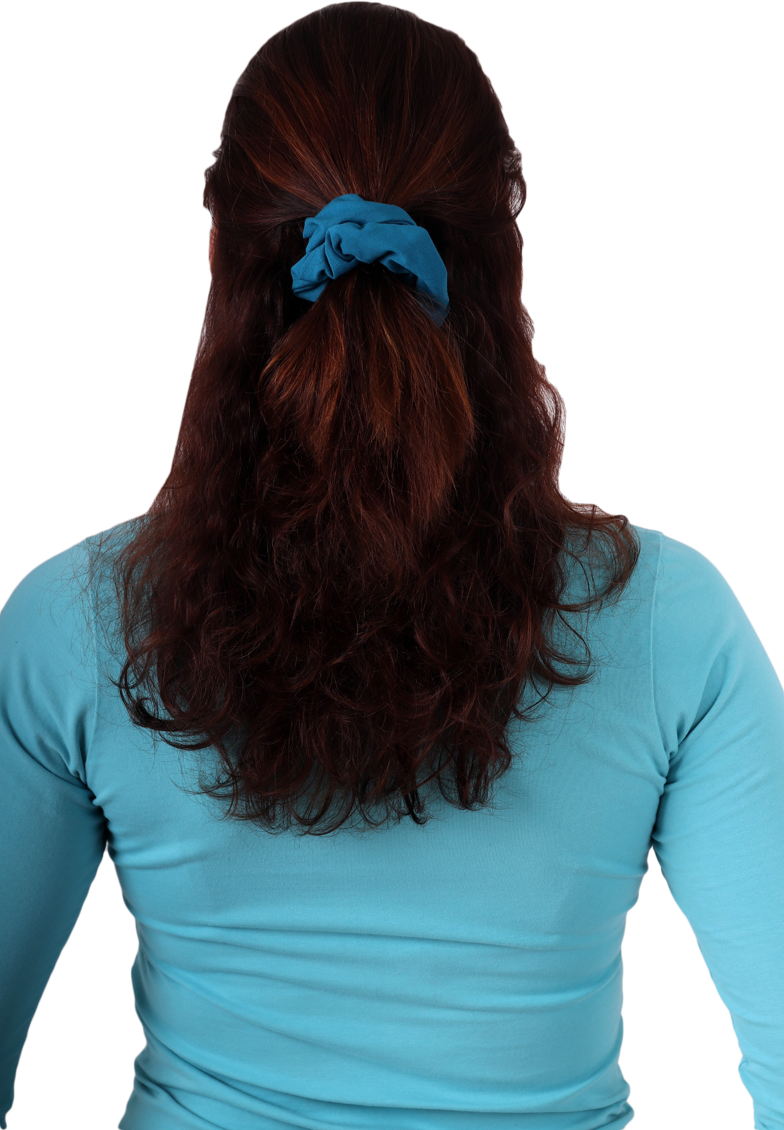 Fabric hair band, big, dark turquoise