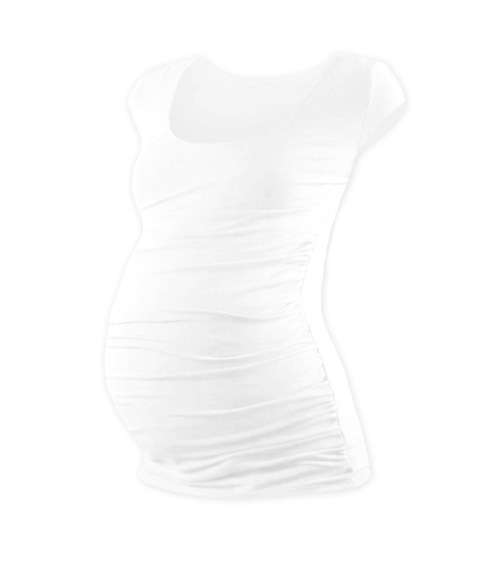 Těhotenské tričko Johanka, mini rukáv, bílé