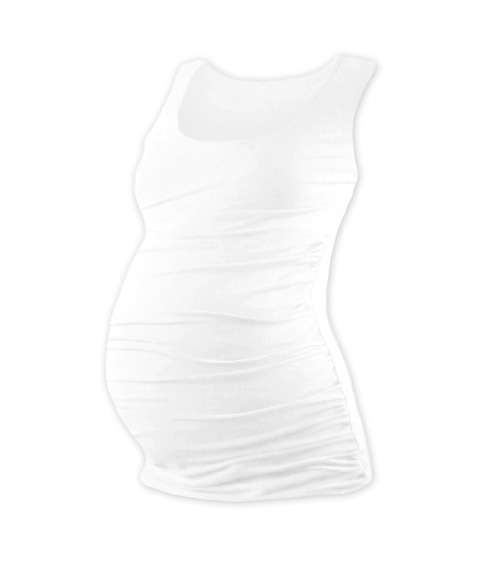 T-shirt for pregnant women Johanka, no sleeves, WHITE