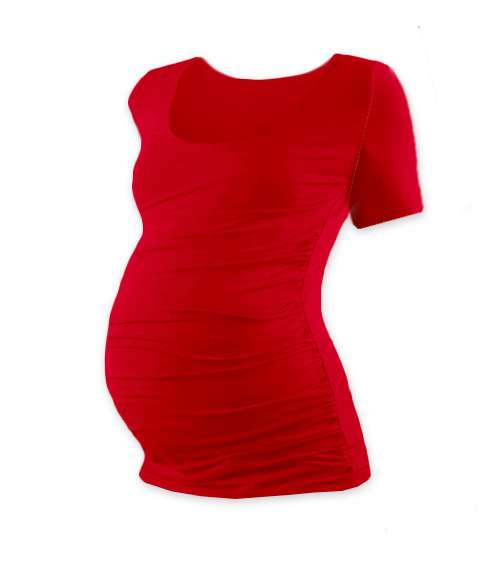 Maternity T-shirt Johanka, short sleeves, RED