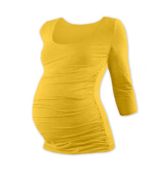 JOHANKA- maternity T-shirt, 3/4 sleeve, YELLOW-ORANGE S/M