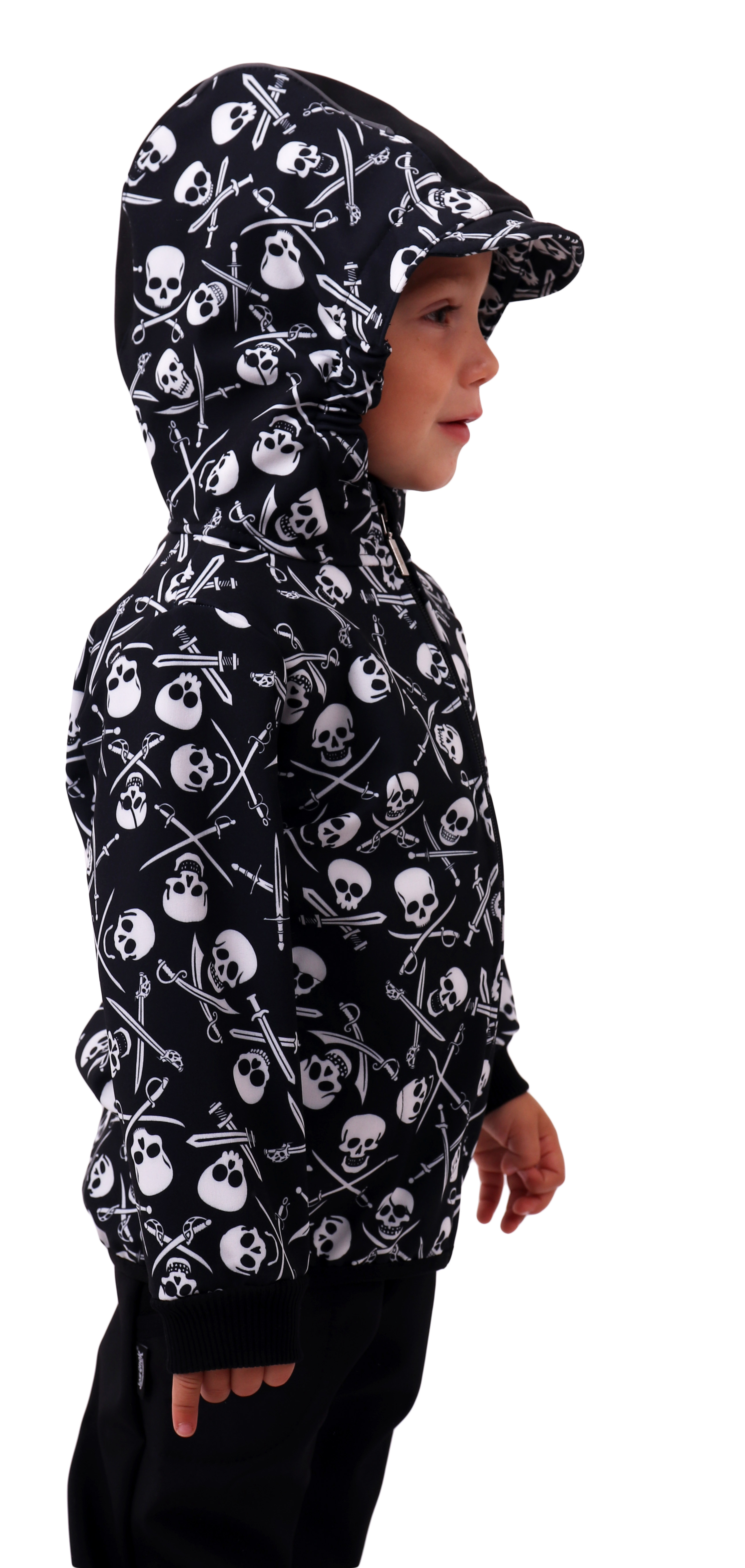 Detská softshellová bunda, pirátske lebky, Kolekcia 2020
