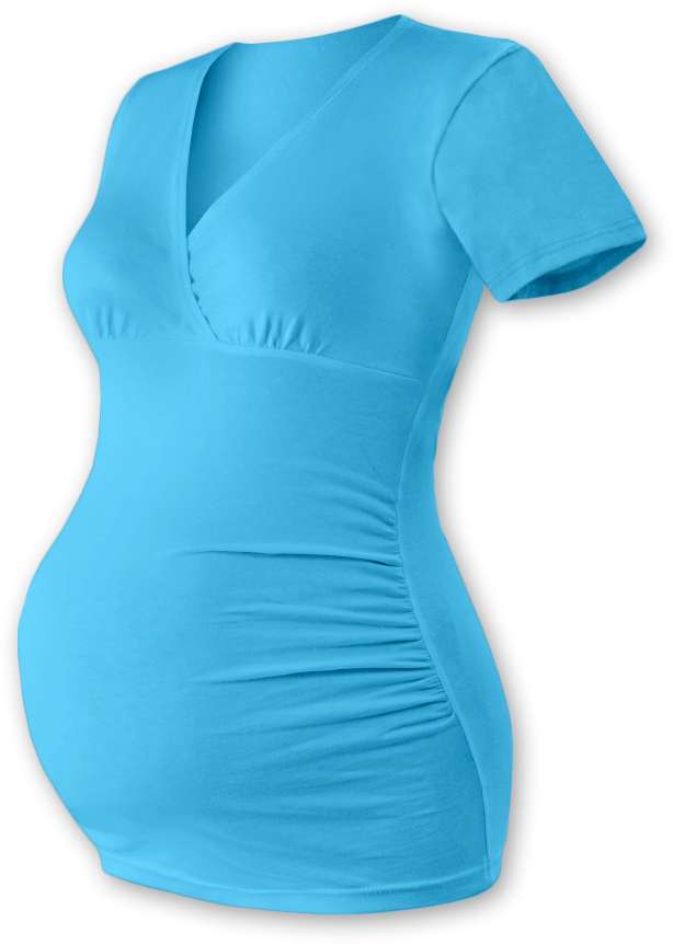 Maternity T-shirt/tunic Barbora, TURQUOISE