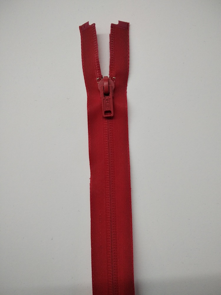 Zip 80cm spirálový, červený, voděodolný