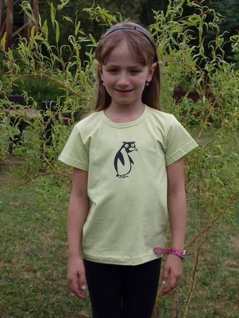 dětské tričko s KR, sv. zelené, TUČŇÁK