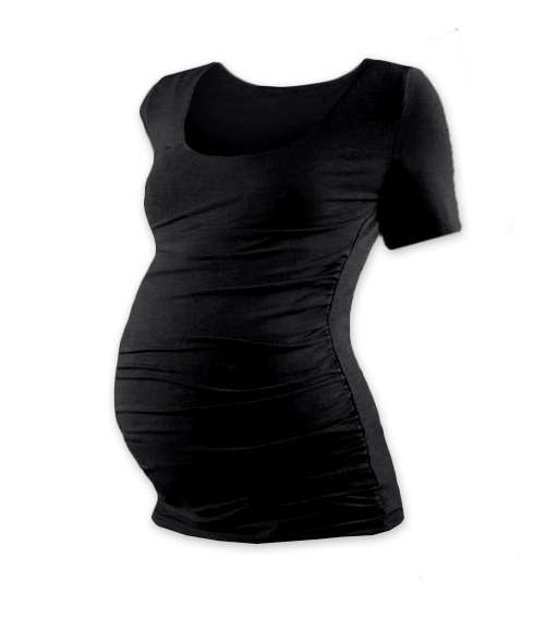 Maternity T-shirt Johanka, short sleeves, BLACK
