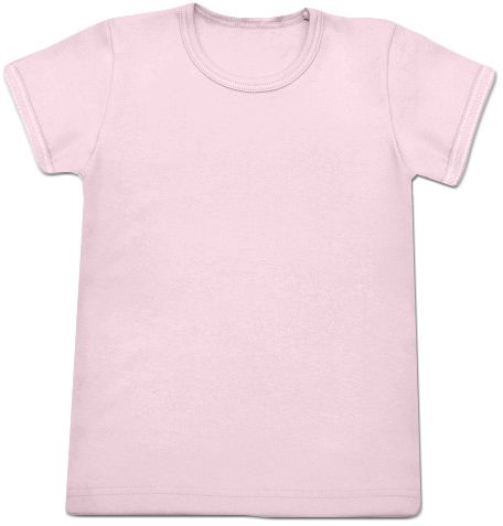 Dětské tričko, krátký rukáv, světle růžové
