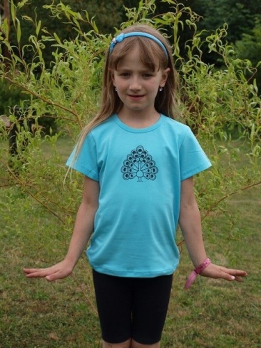 Children's T-shirt, short sleeve, turquoise