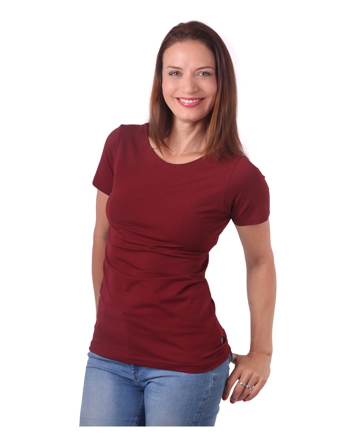 Women´s T-shirt Natalie, short sleeves, wine red