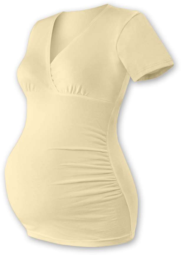 Maternity T-shirt/tunic Barbora, WHITE COFFEE