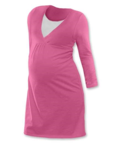 Maternity and breast-feeding nightdress Lucie, PINK