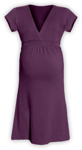 Tehotenské šaty Šarlota, slivkovo fialové