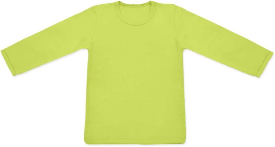 detské tričko DLHÝ RUKÁV s elastanom, SVETLE ZELENÁ