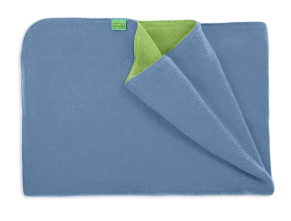 Obojstranná deka teplá, fleece, modrá, zelená, rozmer 70x100cm