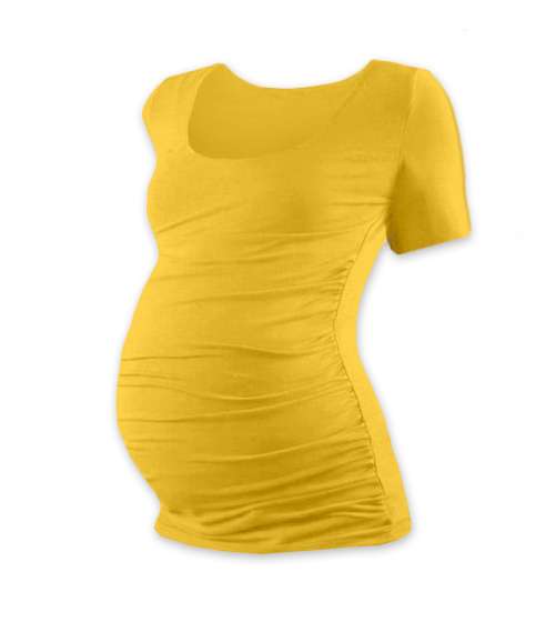 JOHANKA- T-shirt for pregnant women, short sleeves, YELLOW-ORANGE L/XL
