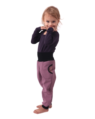 Kinder Softshell Hose mit verstelbarem elastichem Bund  (Kollektion 2020= kleinerer Schnitt), rosa
