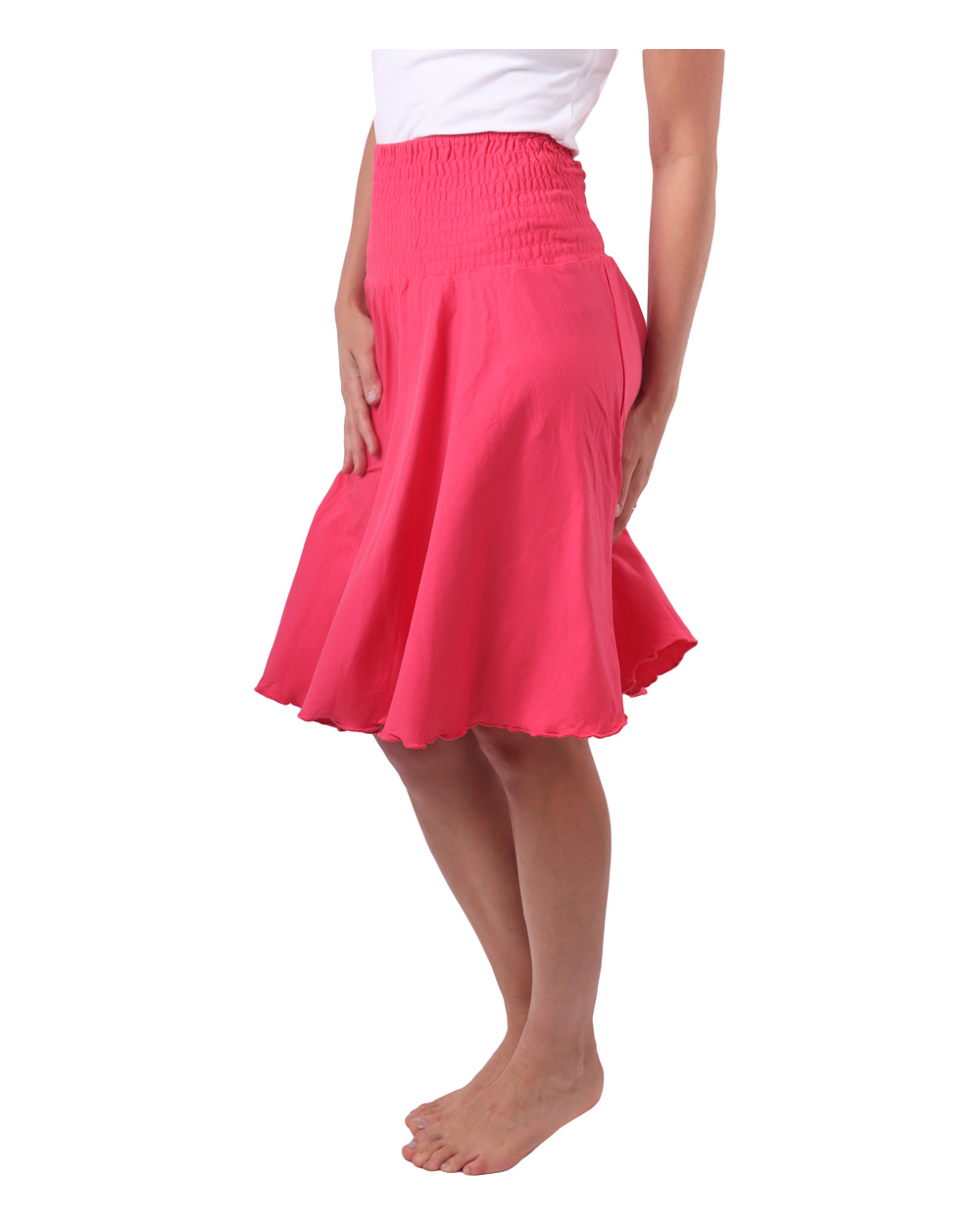 Women's circle skirt, salmon pink