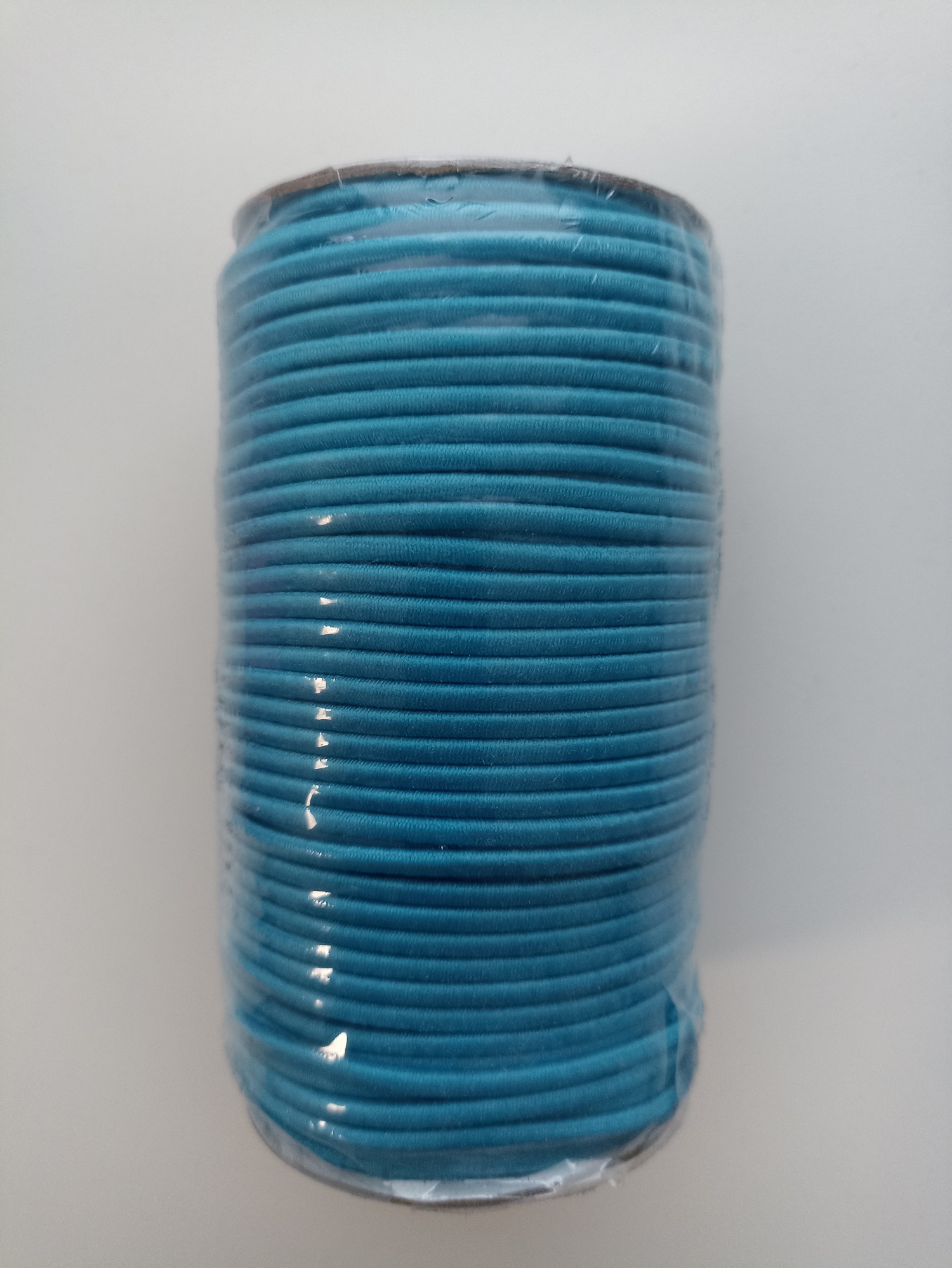 Round rubber 3mm, coil 50m, turquoise
