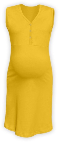 CECILIE- Nachthemd für schwangere und stillende Frauen, ohne Ärmel, gelborange