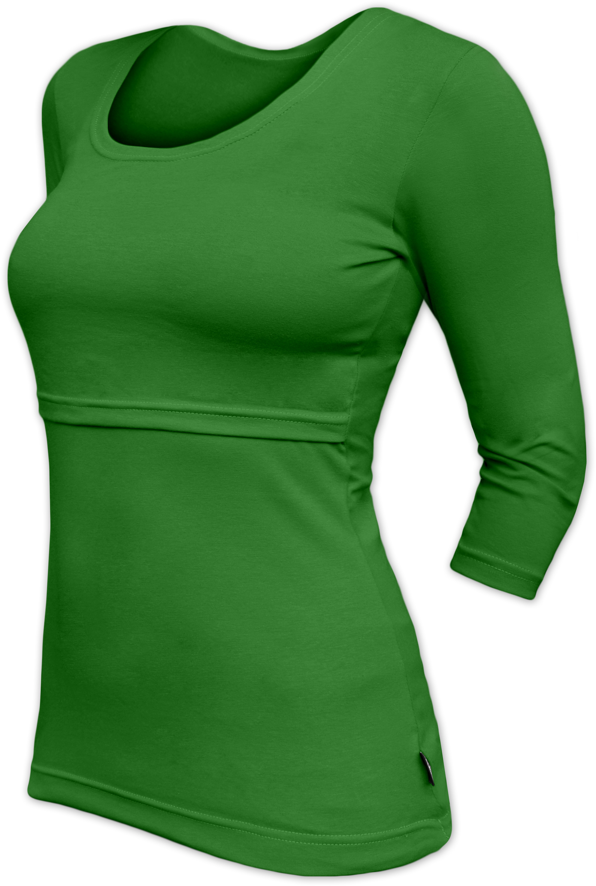 KATERINA- breast-feeding T-shirt 01, 3/4 sleeves, DARK GREEN S/M