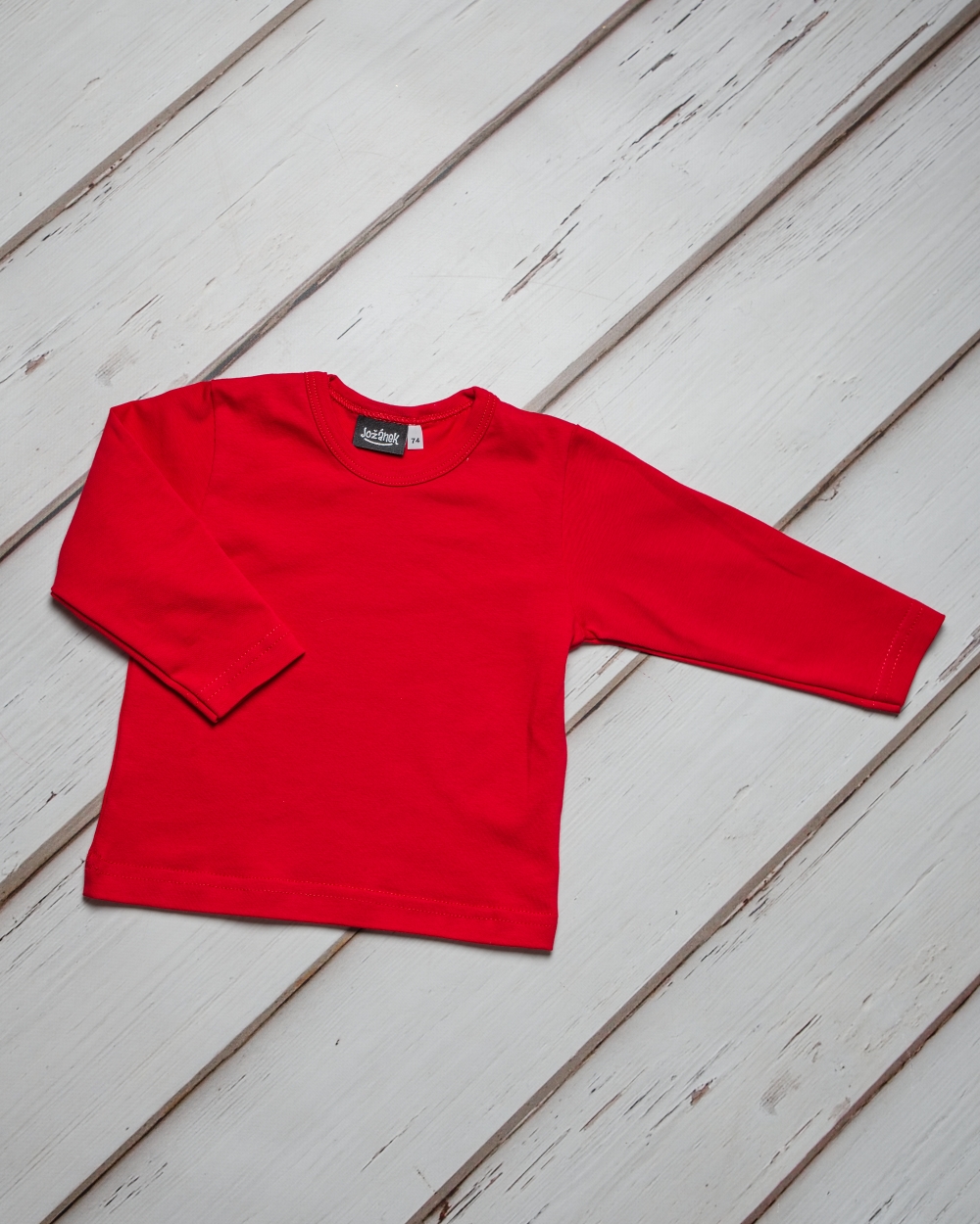 Shirt für Kinder, lange Ärmel, rot